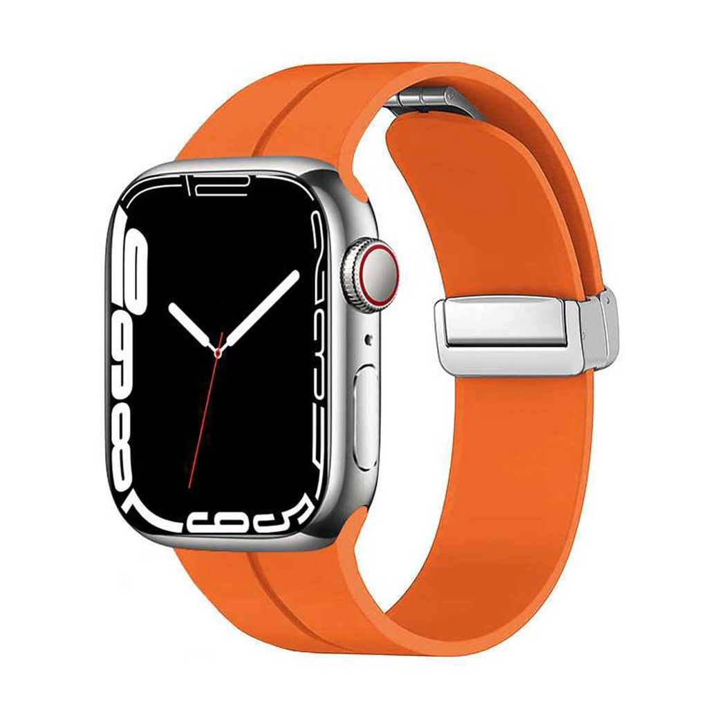 Green Lion Silicone Loop Watch Band - Orange - 42/44/45/49MM